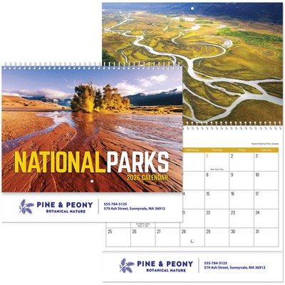 National Parks Wall Calendar Spiral