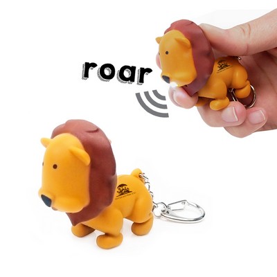 Lion LED Light & Sound Keychain