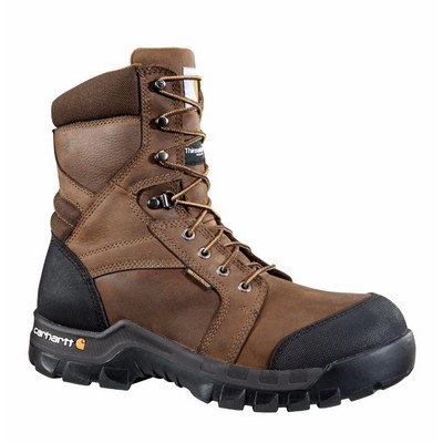 8" Carhartt® Men's Brown Rugged Flex® Composite Toe Waterproof Insulated Work Boot