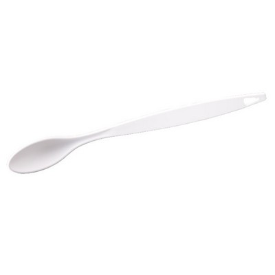 9 inch White Condiment Spoon