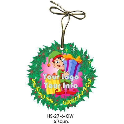 Elf Gift Shop Wreath Ornament (6 Square Inch)