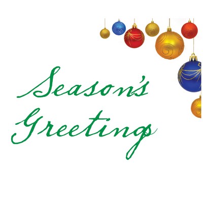 Season's Greetings Ornaments Greeting Card