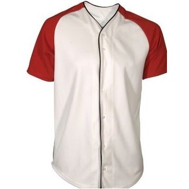 Adult 10 Oz. Stretch Double Knit Full Button Baseball Jersey w/ Raglan Sleeve