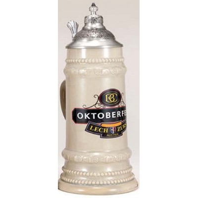 1 Liter Cream White Stein Mug w/Lid