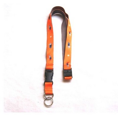 Customized Polyester Lanyard w/Metal Breach Ring Attachment