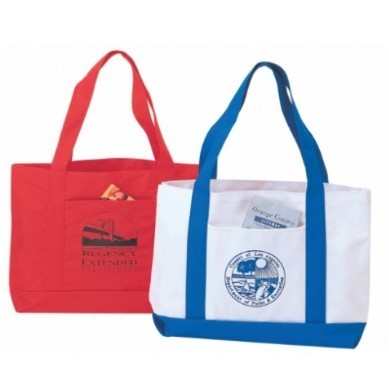 600D Polyester Shopping Tote Bag (19"x12"x4-1/2")