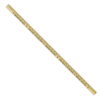 Natural Wood Yardstick 1 side