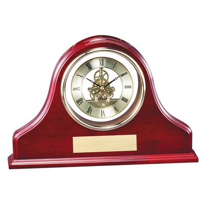 Rosewood Classic Mantle Clock w/Skeleton Movement