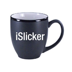 15 Oz. Matte Black Hilo Bistro Coffee Mug w/White Interior - Over 75 Bistro Mugs Available