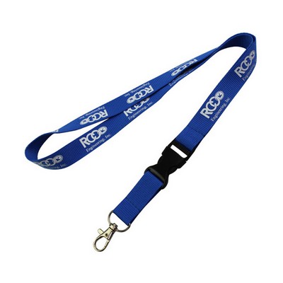 Polyester Lanyard W/ Breakaway Release Attachment & Bulldog Clip