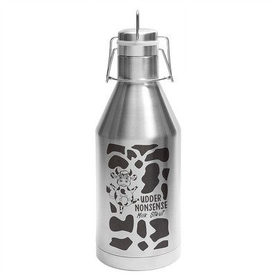 64 Oz. Growler with Swing-Top Lid – Stainless Steel