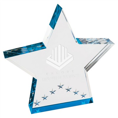 Blue Star Performance Acrylic Award, 6"H