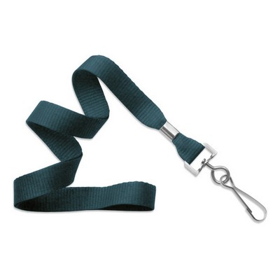 5/8" Blank Lanyard w/Swivel Hook (Teal Blue)