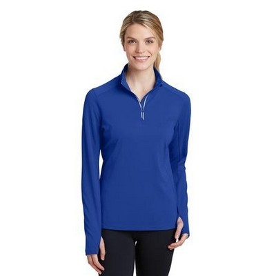 Ladies' Sport-Tek® Sport-Wick® Textured 1/4 Zip Pullover