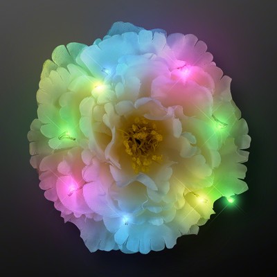 Multicolor Lights Big Bloom Hair Flowers