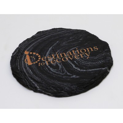 Round Slate-Texture Coaster (UV Print)