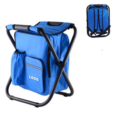 Backpack Foldable Chair with Cooler Bag