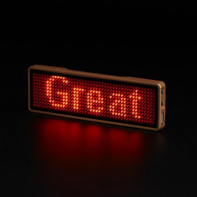 LED Name Tag Orange