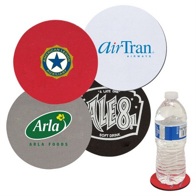 Round Soft Rubber & Jersey Skid Resistant Neoprene Coaster