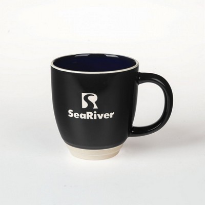 14 Oz. Bulk Black Sunrise Ceramic Mug