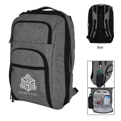 Heathered Rfid Laptop Backpack & Briefcase