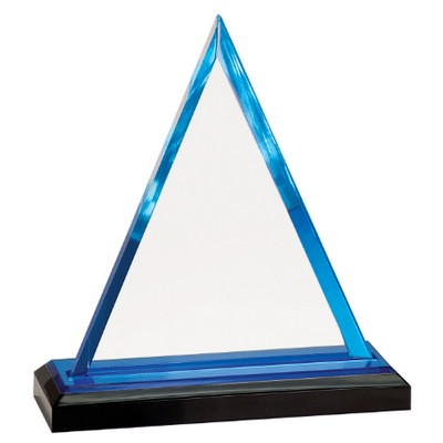 7 3/4" Blue Triangle Impress Acrylic Award