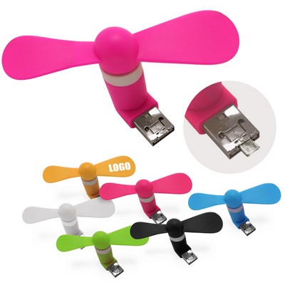 Colorful Portable Dock Cool Fan For Android and USB