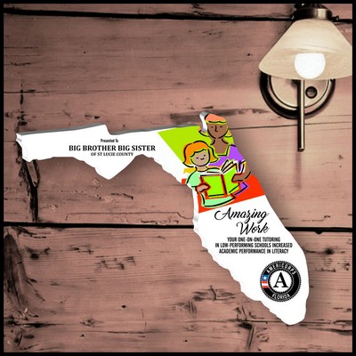 15" Florida White Acrylic Plaque