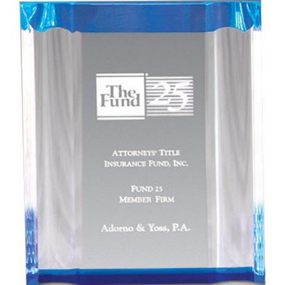 Channel Mirror Acrylic Award, Blue, Medium (4-1/2"x6")