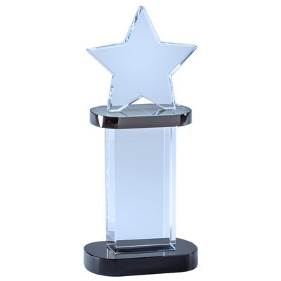 Optical Crystal Frosted Star Tower Award (3½" x 8¼")