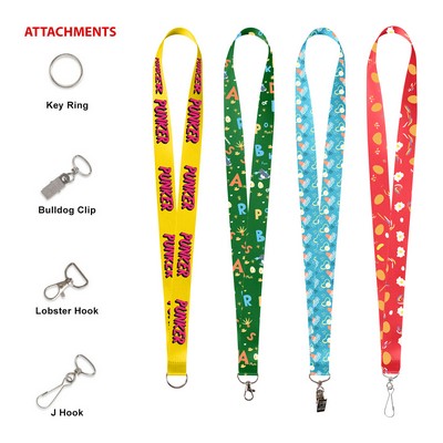 1'' Full Color Dye-Sublimated Lanyard