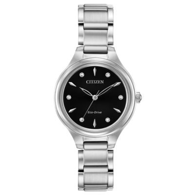 Citizen Ladies' Eco-Drive Corso Diamond Watch w/Black Dial