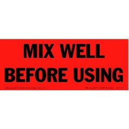 Mix Well Matte Paper Labels Fluorescent Red - 2" x 5"