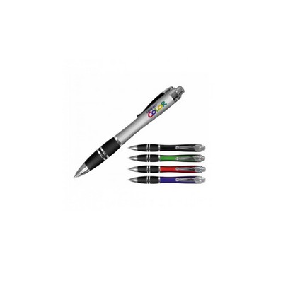 Click rubber grip ballpoint pen