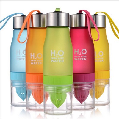 650ml Frosted Sport Water Bottles with Infuser