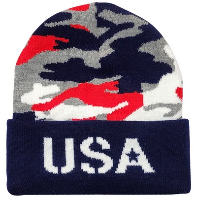 12" Cuff Beanie Made in USA