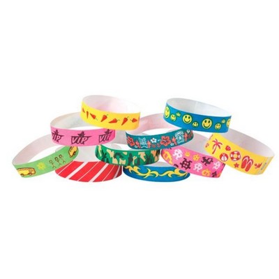 Stock Preprinted Tyvek® Event Wristband (Fireworks 2-Color)