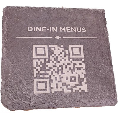 4" Slate QR Code Coasters