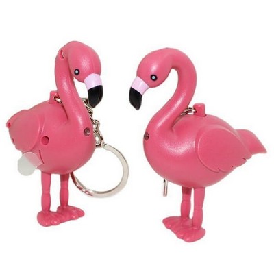 Flamingo LED Sound Keychain