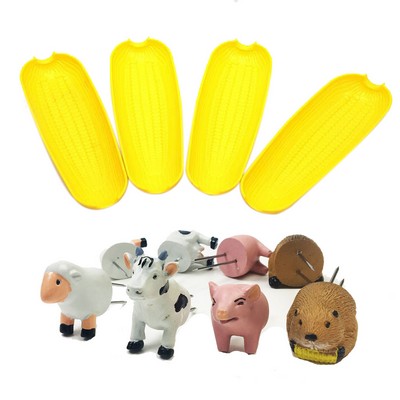 Cow Shaped Corn Skewers