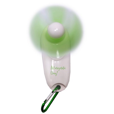 Hand Held Mini Fan With light (GREEN)