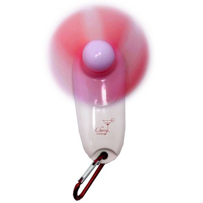 Hand Held Mini Fan With light (RED)