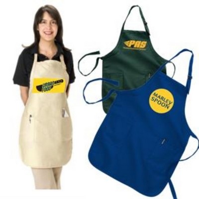 Full Length Apron w/ Custom Imprint & Adjustable Neck Strap