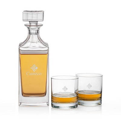 Aristocrat Decanter & 2 On-the-Rocks