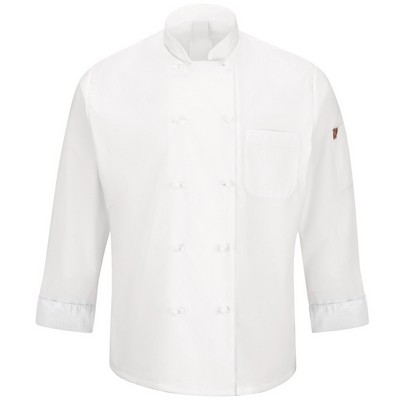 Red Kap Men's Long Sleeve Chef Coat w/Oilblok & Mimix