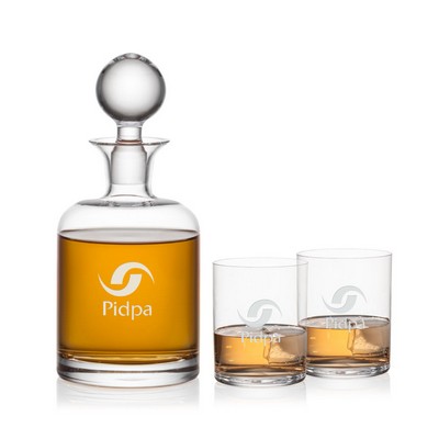 Stockton Decanter & 2 On-the-Rocks