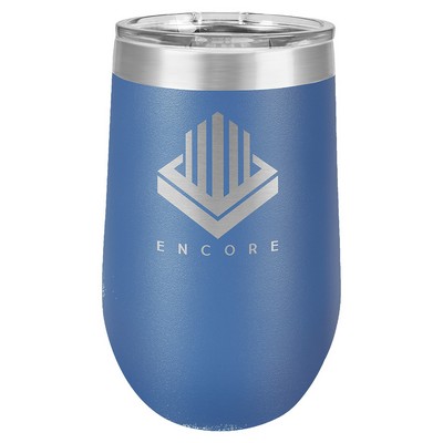 16 Oz. Royal Blue Polar Camel Stemless Tumbler w/Lid