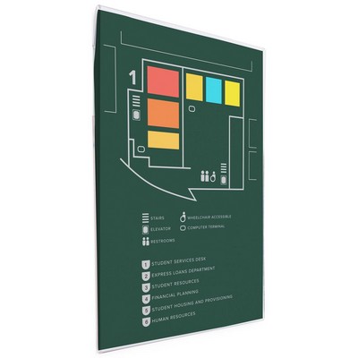 High Wall DWM Style Sign Holder (8 1/2"x11")