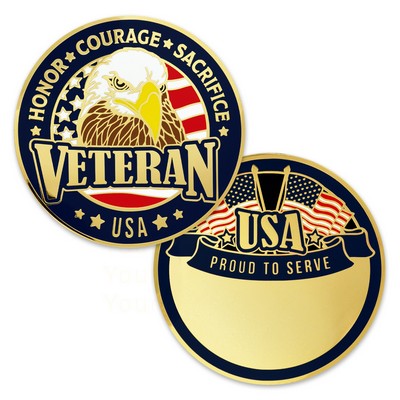 U.S. Veteran Coin - Engravable