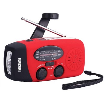 Portable NOAA Solar Hand Crank Radio w/Flashlight